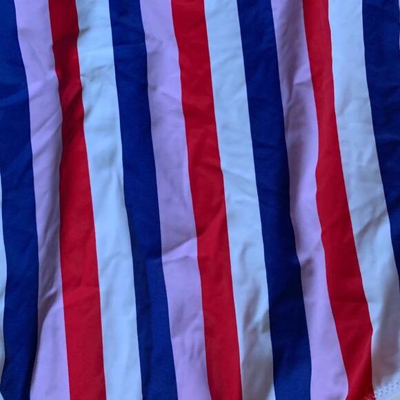 Old Navy womens XL Scoop-Neck Striped Swimsuit One Piece Multicolor White Red - Picture 12 of 13